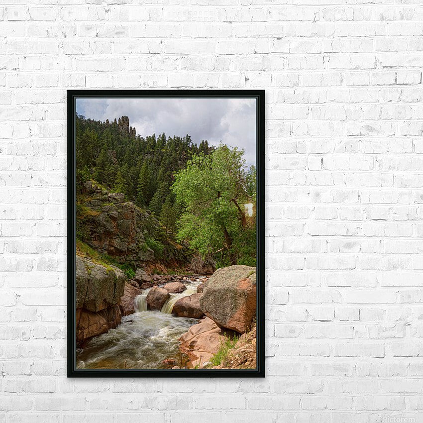 Getting Lost In A Canyon Creek HD Sublimation Metal print with Decorating Float Frame (BOX)