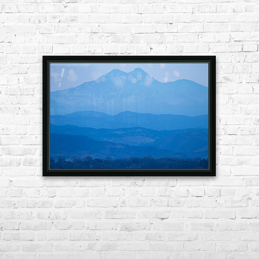 Rocky Mountains Twin Peaks Blue Haze Layers HD Sublimation Metal print with Decorating Float Frame (BOX)