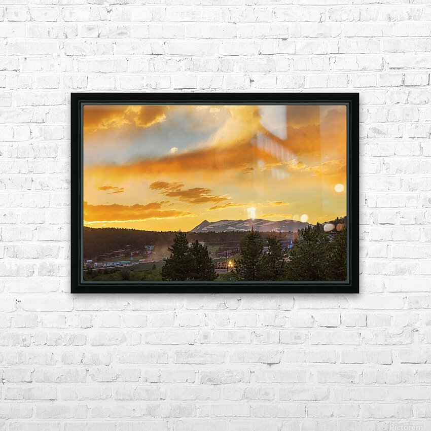 Train Sunset  Rollinsville Colorado HD Sublimation Metal print with Decorating Float Frame (BOX)