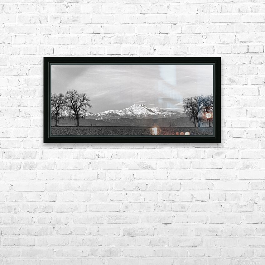 Twin Peaks Between The Trees BW Panorama HD Sublimation Metal print with Decorating Float Frame (BOX)