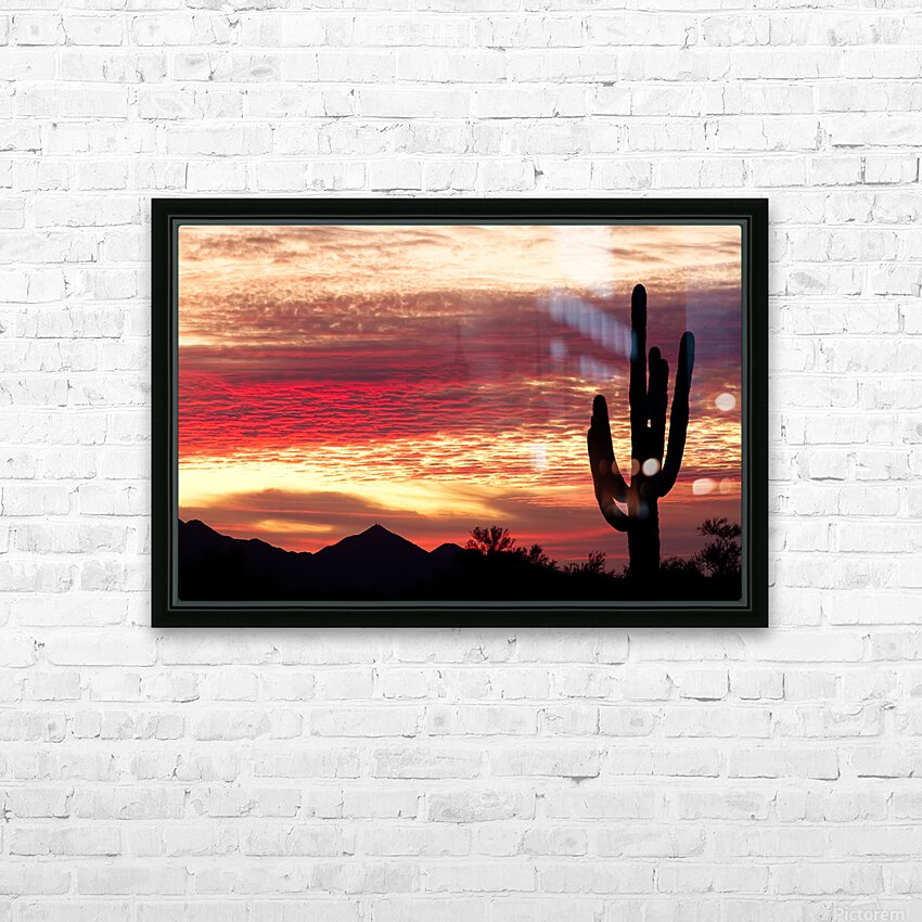 Tequila Sunrise Landscape HD Sublimation Metal print with Decorating Float Frame (BOX)