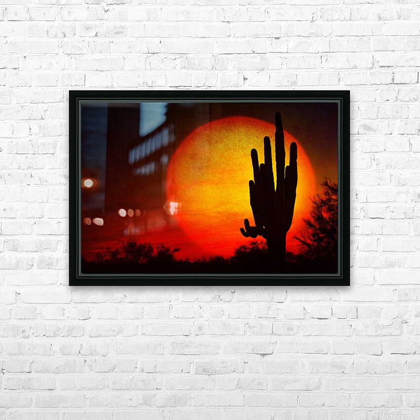 Big Southwest Sunset HD Sublimation Metal print with Decorating Float Frame (BOX)