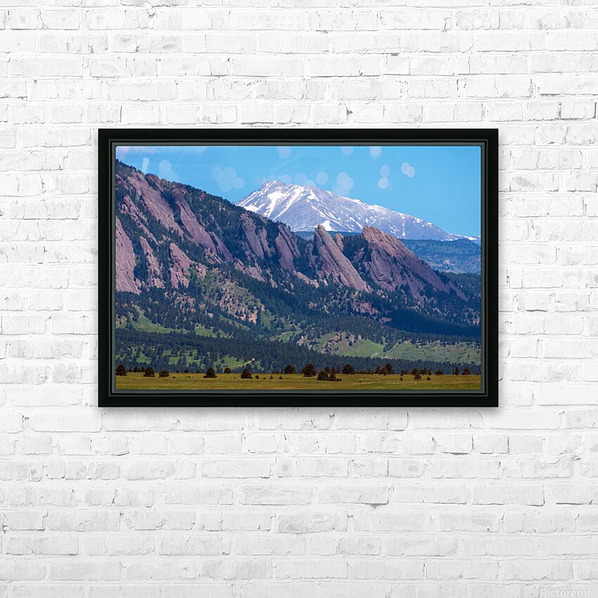 Boulder Flatirons Longs Peak HD Sublimation Metal print with Decorating Float Frame (BOX)