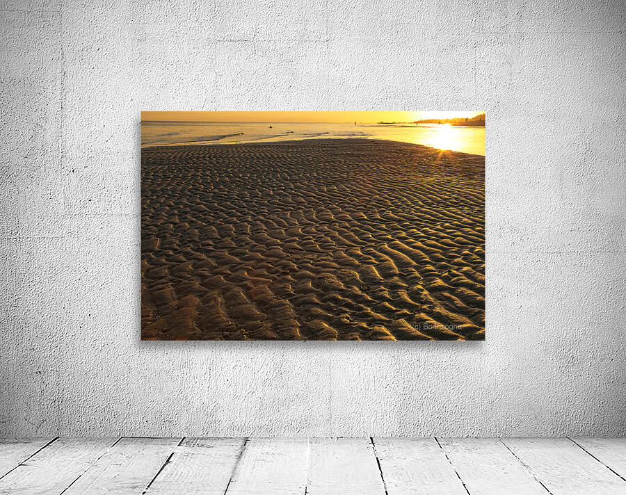 Ripples In the Sand Low Tide Golden Sunset Wall Preview