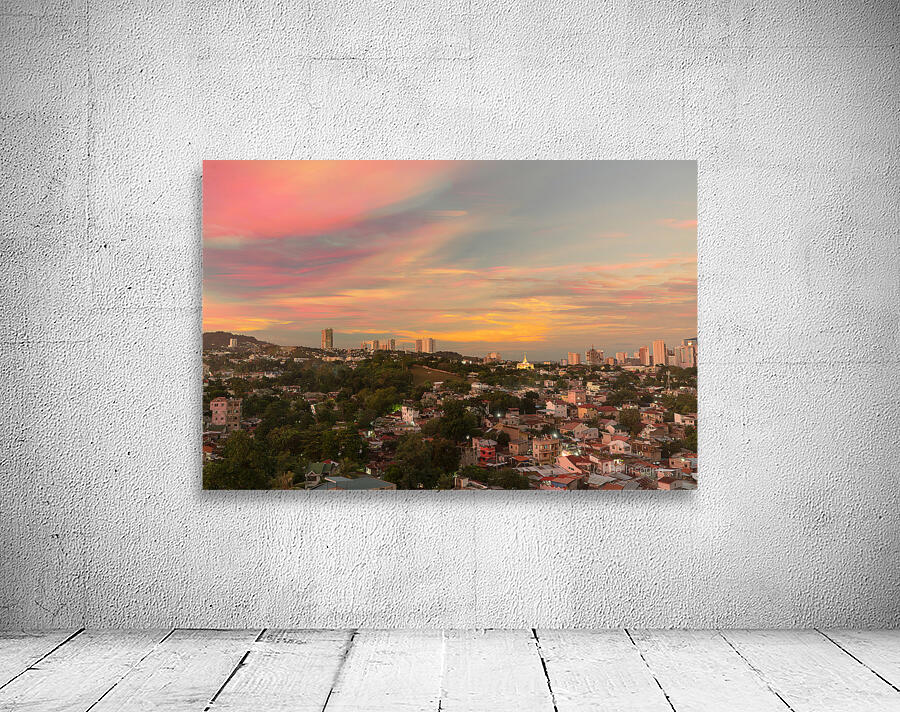 Painted Skies Over Lahug Timed Stacked Sunset in Cebu City Wall Preview