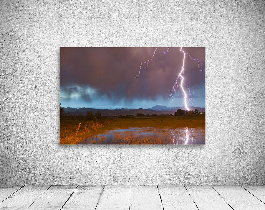 Lightning Striking Longs Peak Foothills 5 Wall Preview