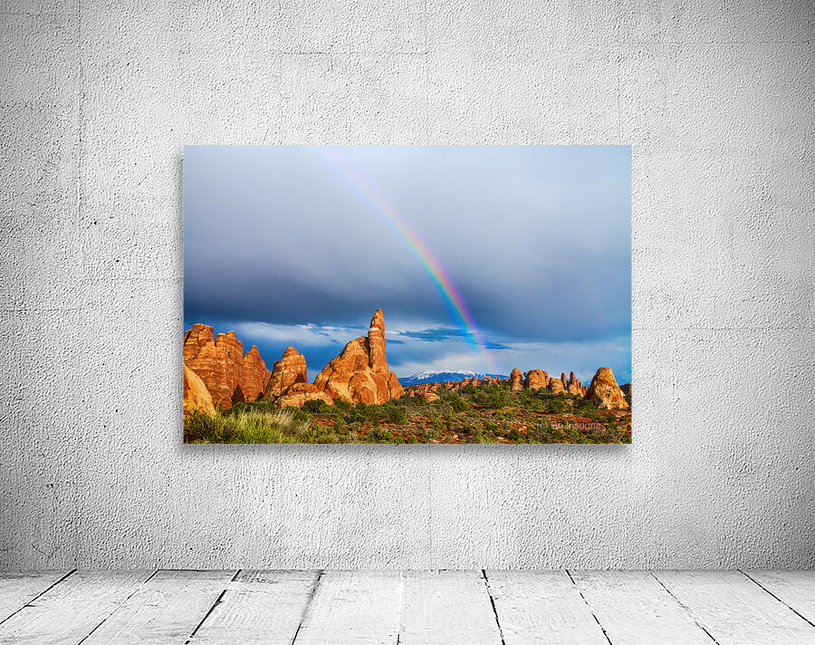 A Rainbows Light Over Utahs Desert Spires Wall Preview