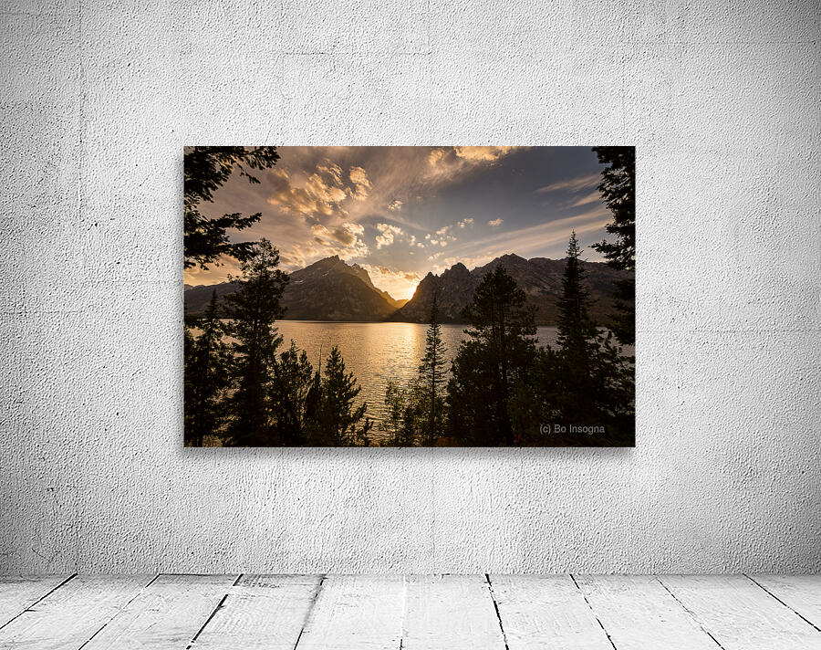 Alpenglow Kiss Jenny Lake Teton Sunset Wall Preview