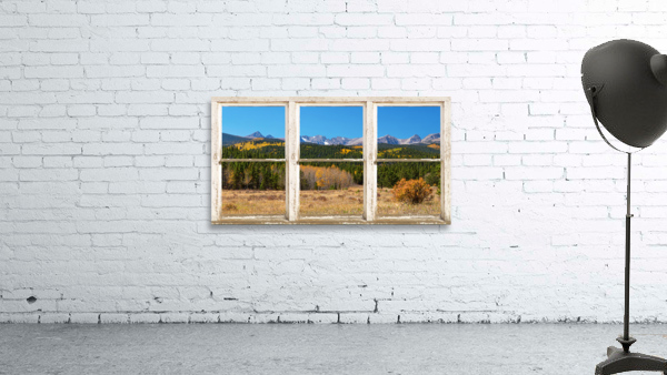 High Elevation Rocky Mountain Peaks Barn Window