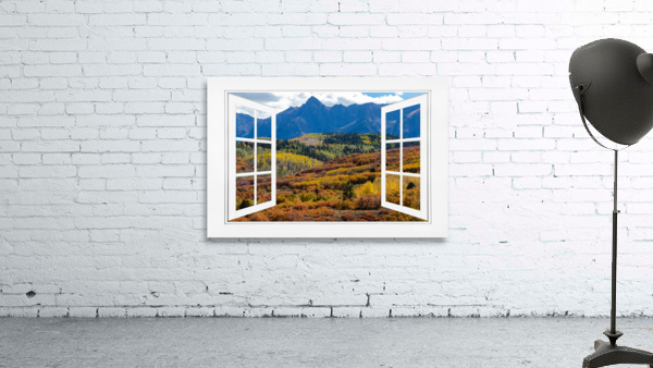 Colorful Rocky Mountains Open Window View