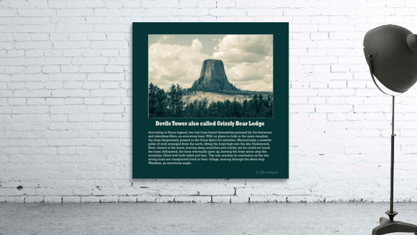 Devils Tower also called Grizzly Bear Lodge Poster by Bo Insogna