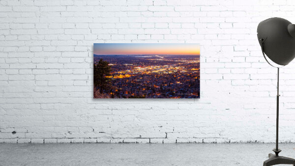 City Of Boulder Colorado Downtown Scenic Sunrise Panorama   by Bo Insogna