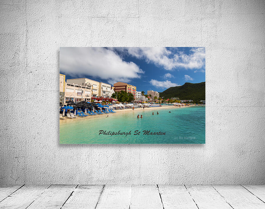 Philipsburgh St Maarten Poster Postcard by Bo Insogna