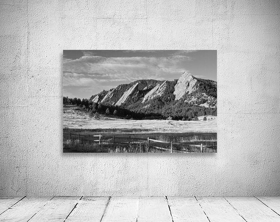 Flatirons from Chautauqua Park BW by Bo Insogna