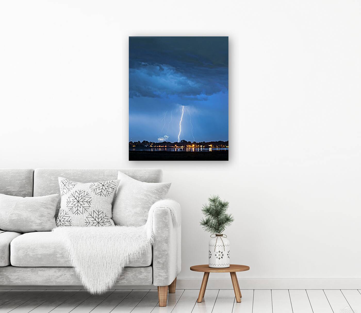 Lightning Raining Down with Some Firework Sprinkles Reproduction