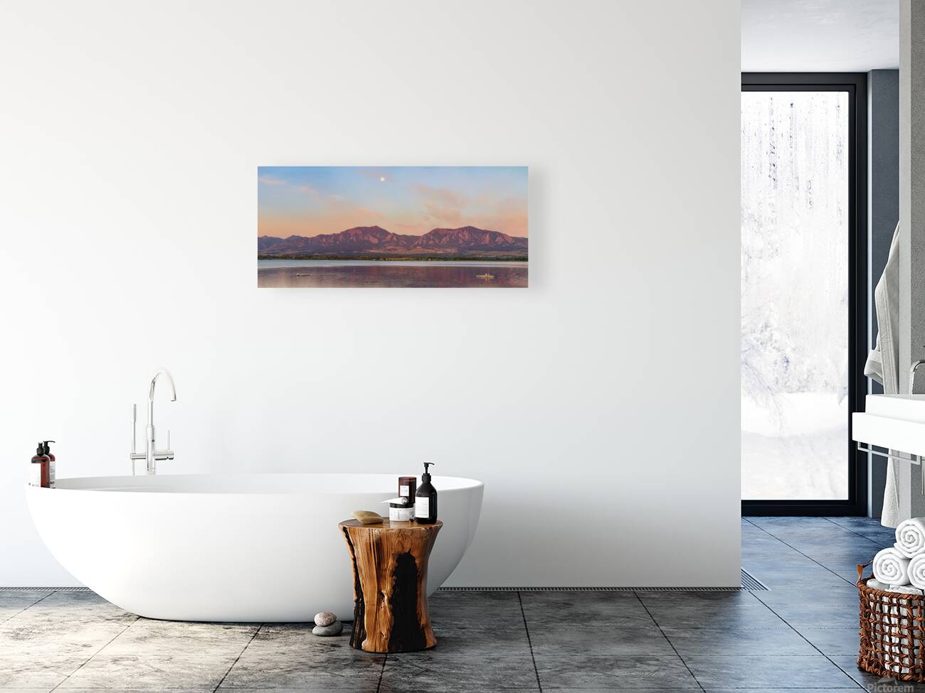 Blue Moon Front Range Boulder Sunrise Panaorama Reproduction
