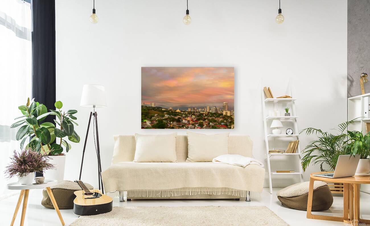 Tranquility   Lahug   Cebu City Skyline at Sunset Reproduction