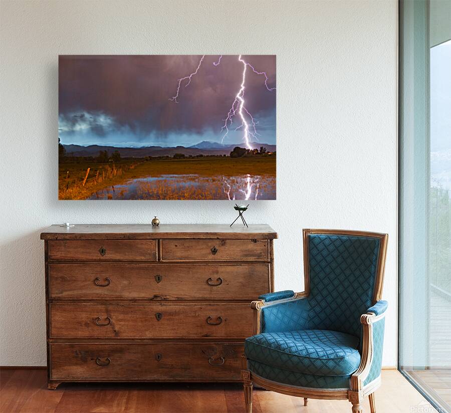Lightning Striking Longs Peak Foothills 5 Reproduction