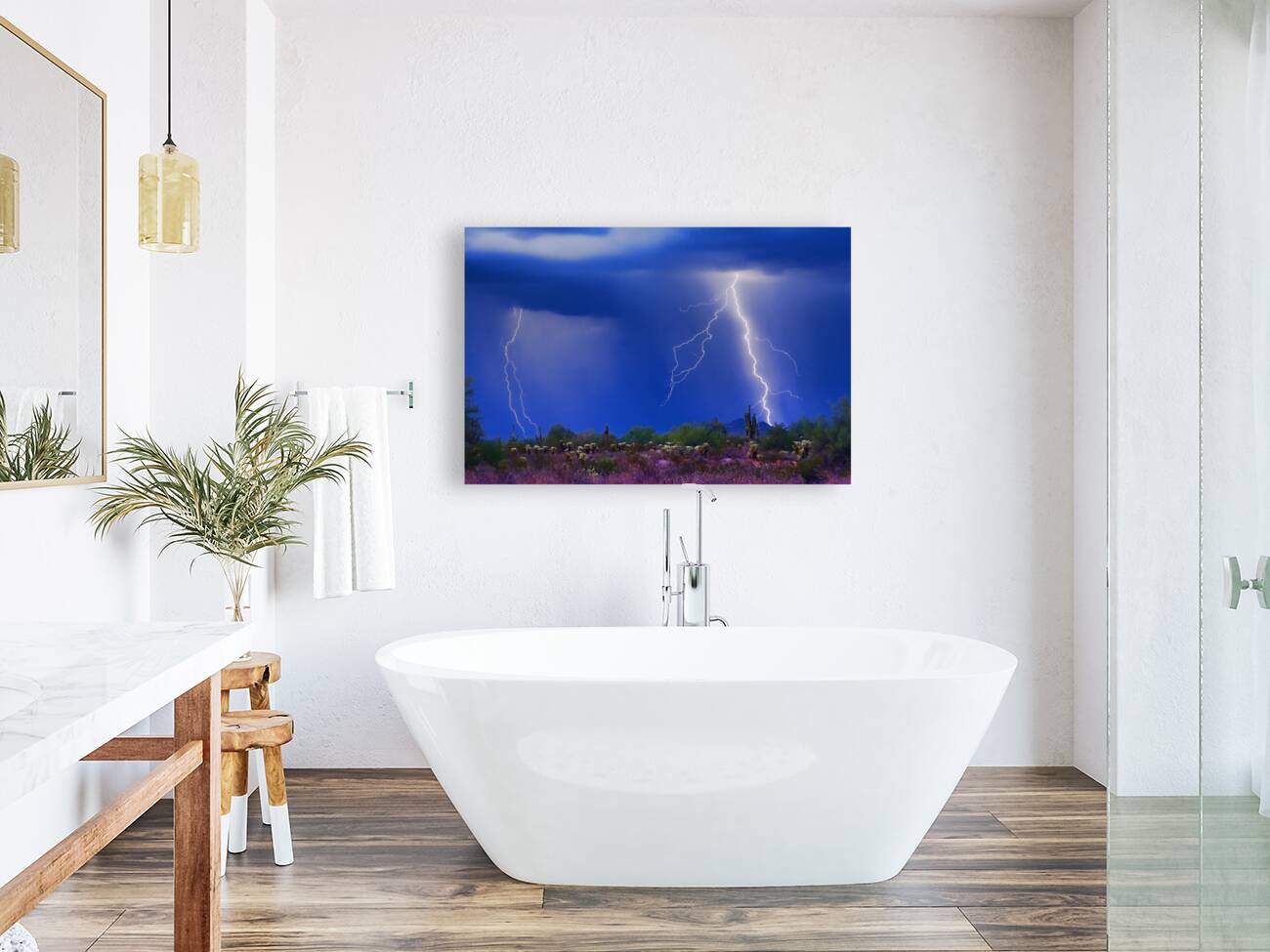 Colorful Sonoran Desert Storm Reproduction