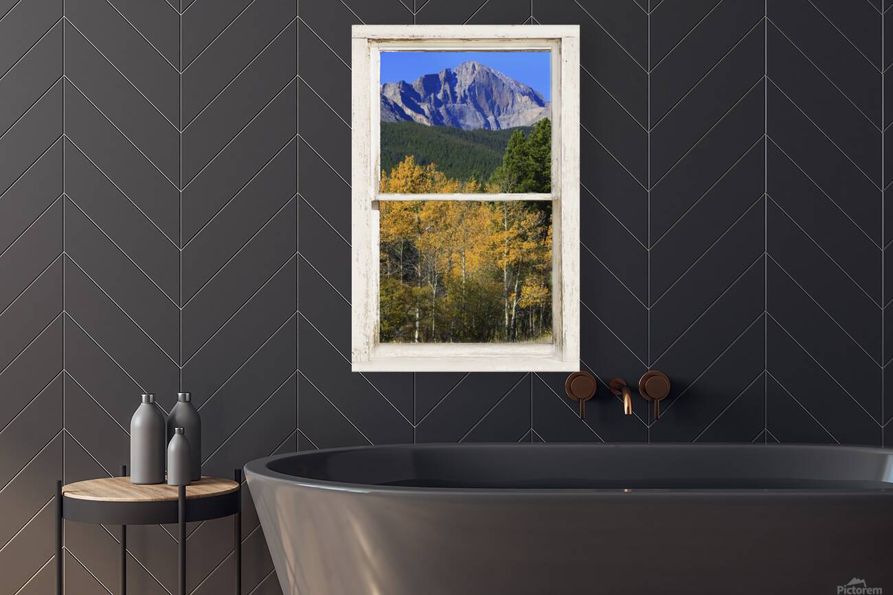 Colorado Autumn Longs Peak Window View Fine Art Print Reproduction
