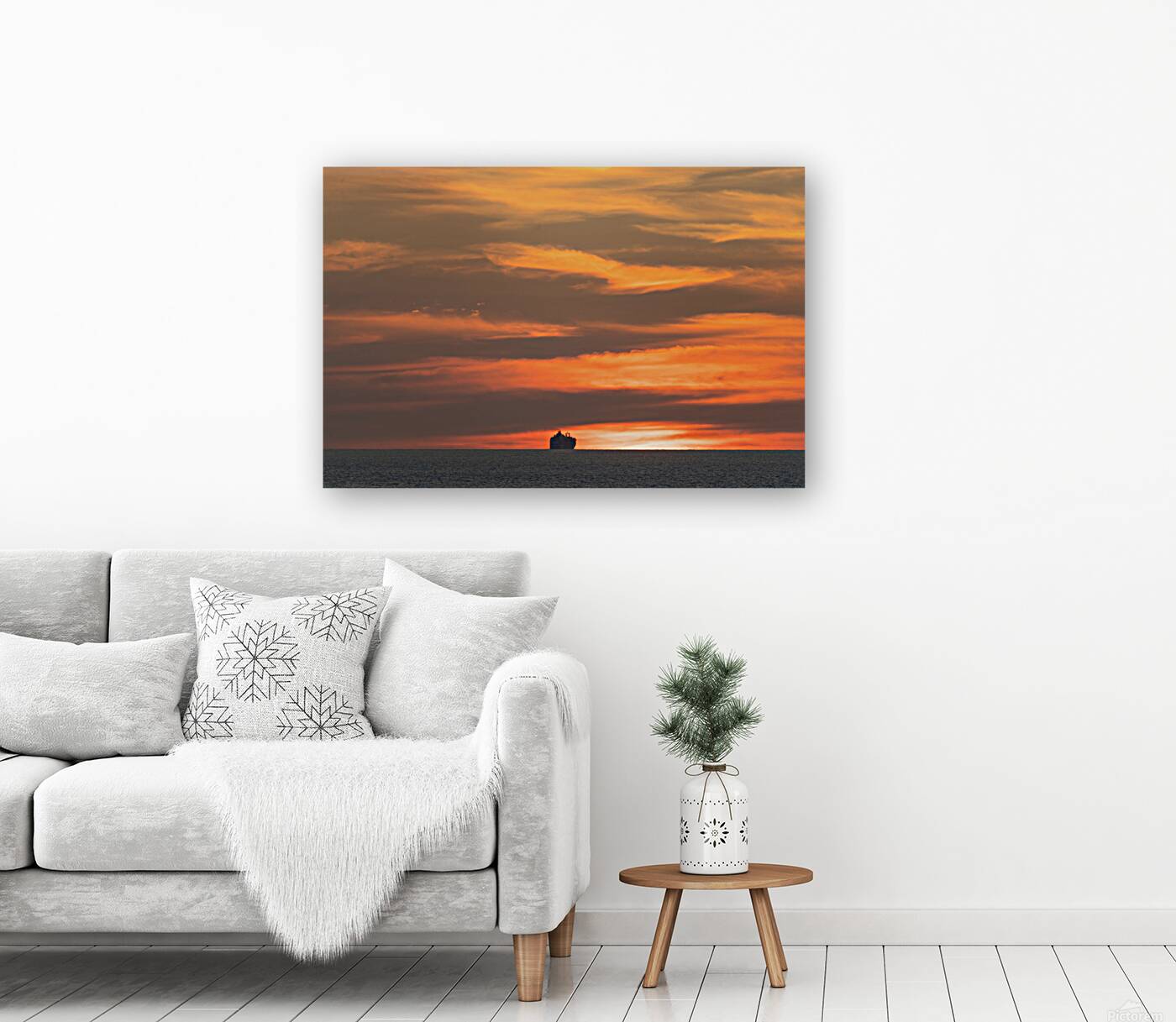 Island Princess Cruise Ship Sailing Into a Puerto Vallarta Sunset Reproduction