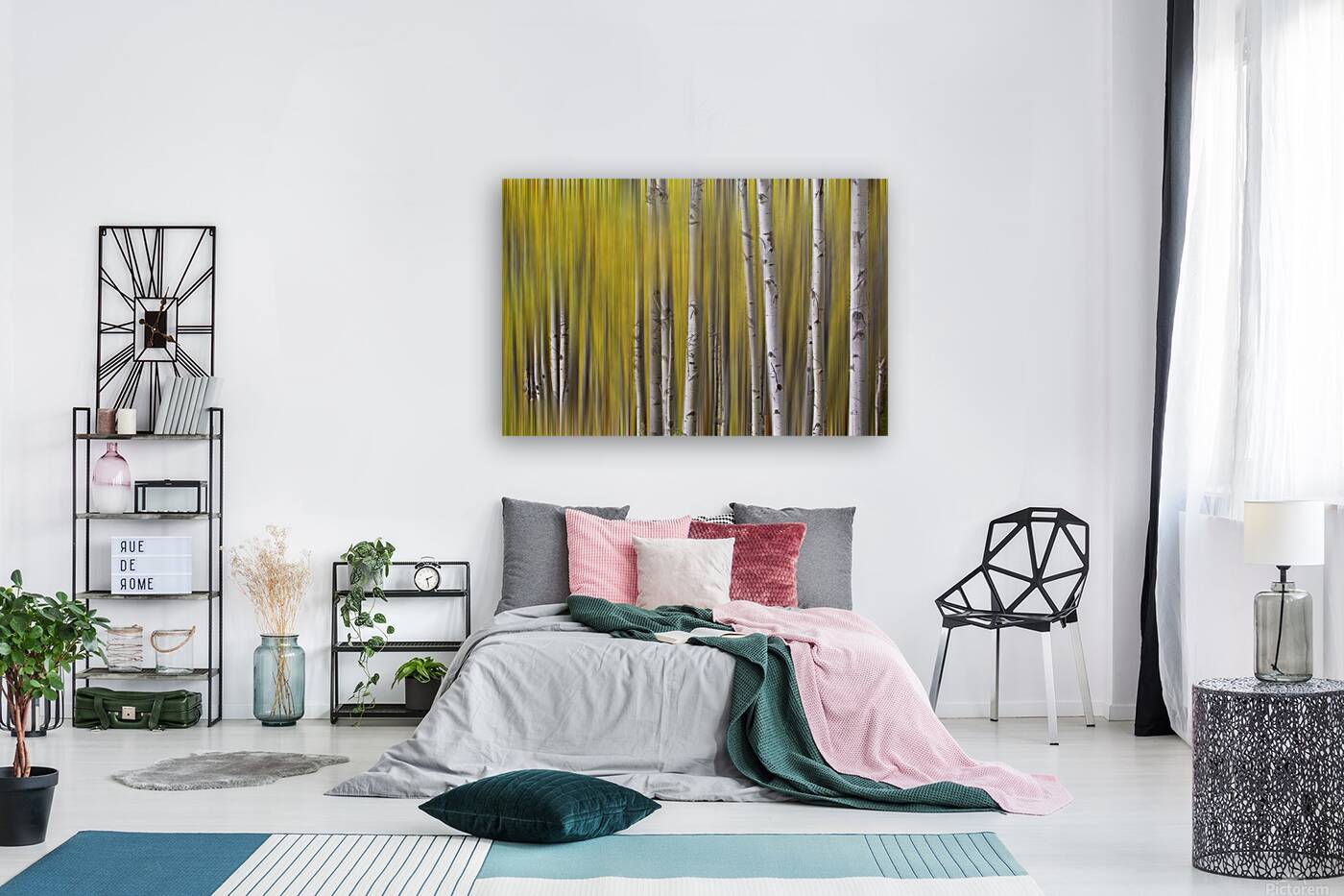 Somewhere Along The Road Dreaming Abstract Aspen Forest Fine Art Reproduction