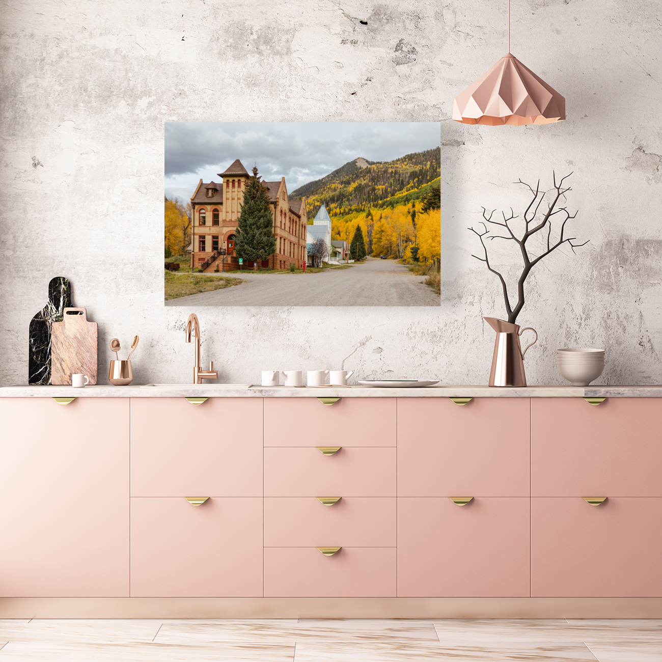 Beautiful Small Town Rico Colorado with Floating Frame