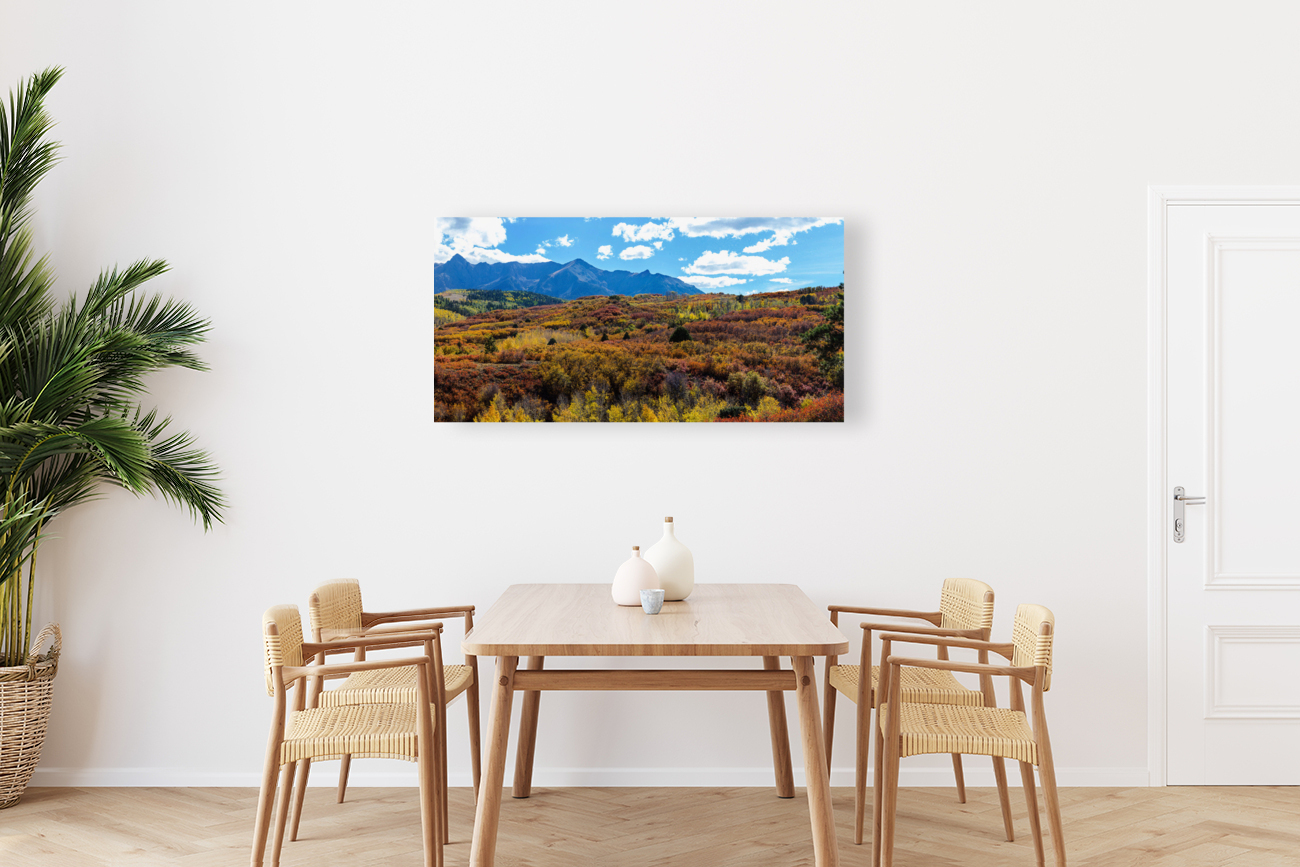 Colorado Painted Landscape Panorama PT2a  back frame mount