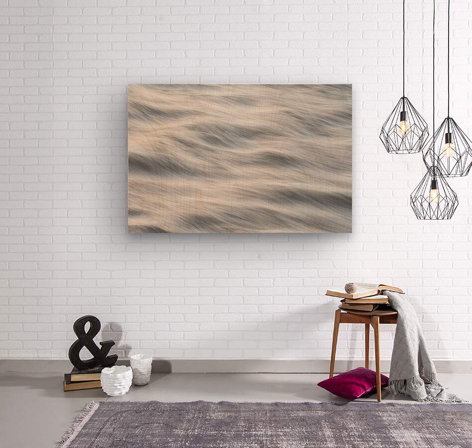 Silky Flowing River Abstract  Wood print