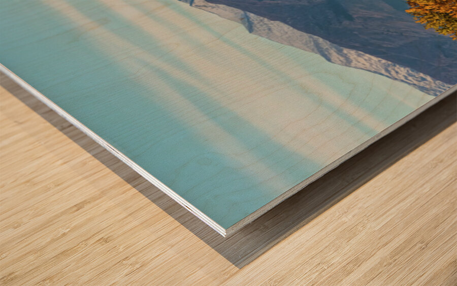 Rocky Mountain Autumn Farming Panorama Wood print