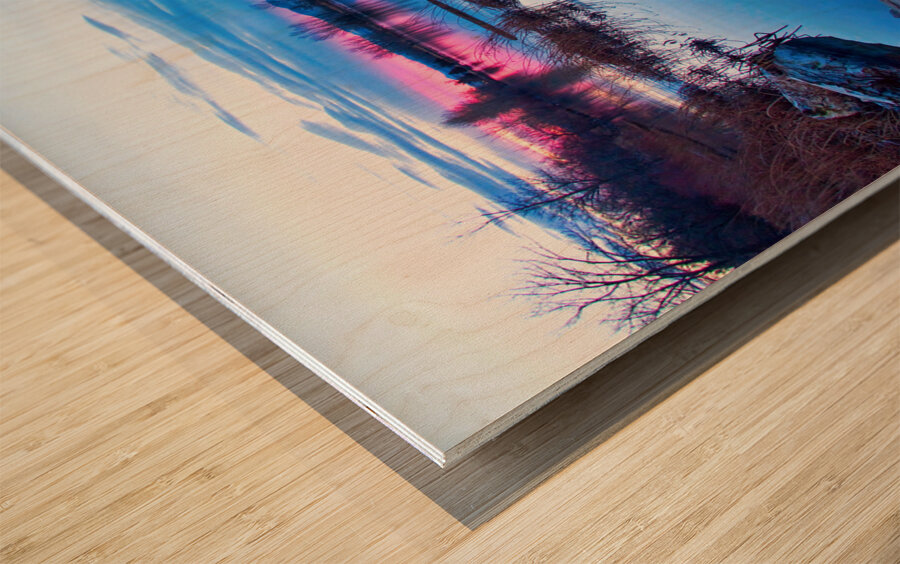 Coot Lake Boulder Flatiron Early Morning View Wood print