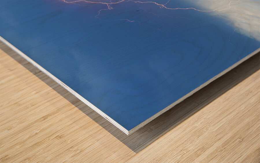 Rocky Mountain Foothills Lightning Strikes Wood print