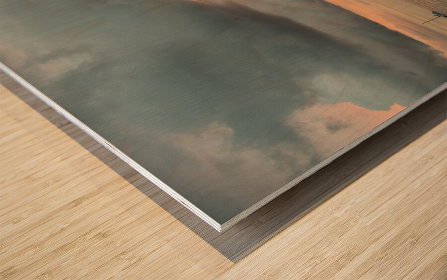 A Fleeting Glow Over Tranquil Waters Camotes Twilight Wood print