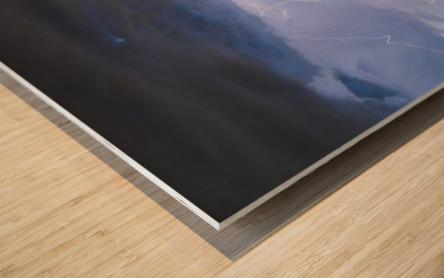 Thunderstorm and Lightning Striking Firestone Colorado 1 Wood print