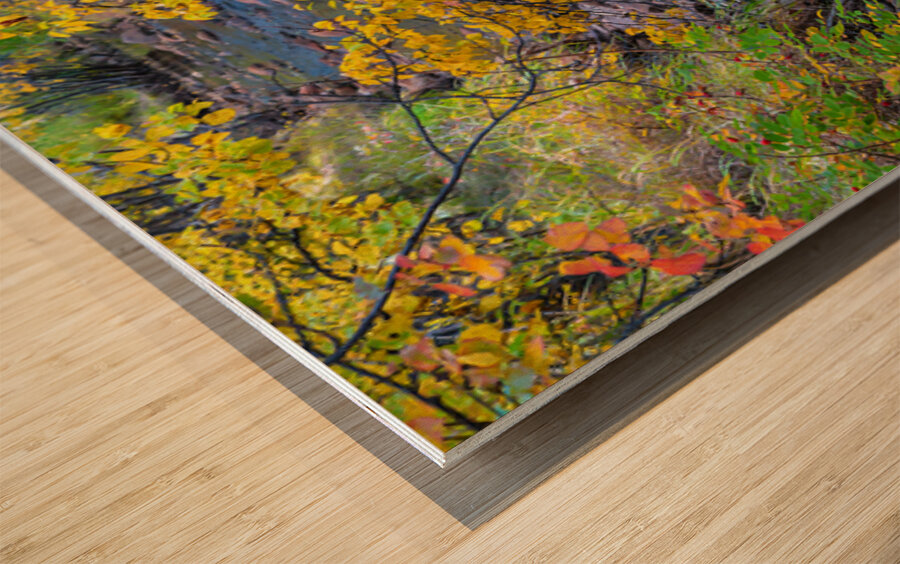 Golden Stream Wood print