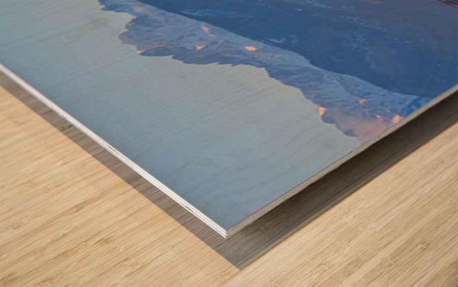 Early Morning Sand Dunes and Snow Covered Peaks Wood print