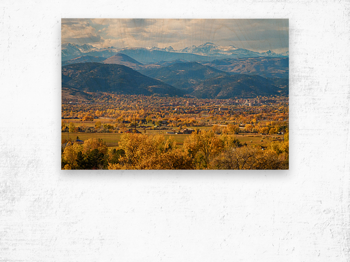 Boulder Colorado Autumn Scenic View Wood print