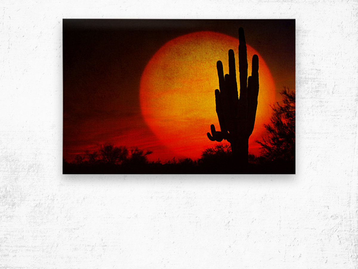 Big Southwest Sunset Wood print