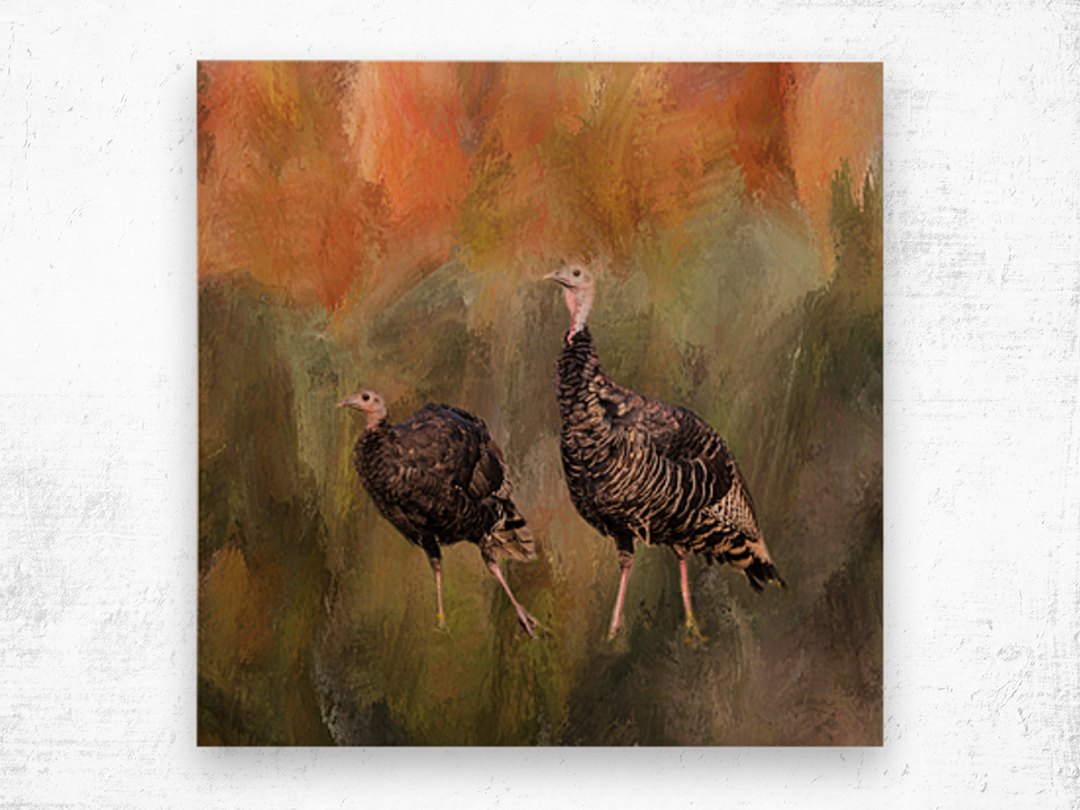 jive turkeys Wood print
