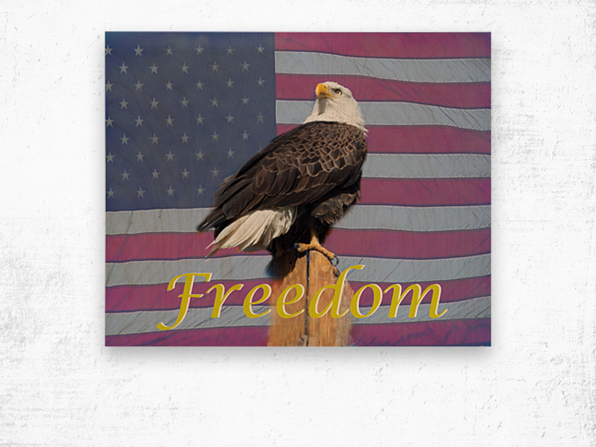 American Freedom Wood print