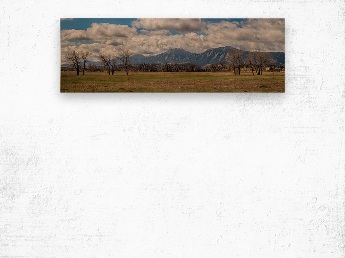Boulder Colorado Front Range Panorama View Wood print