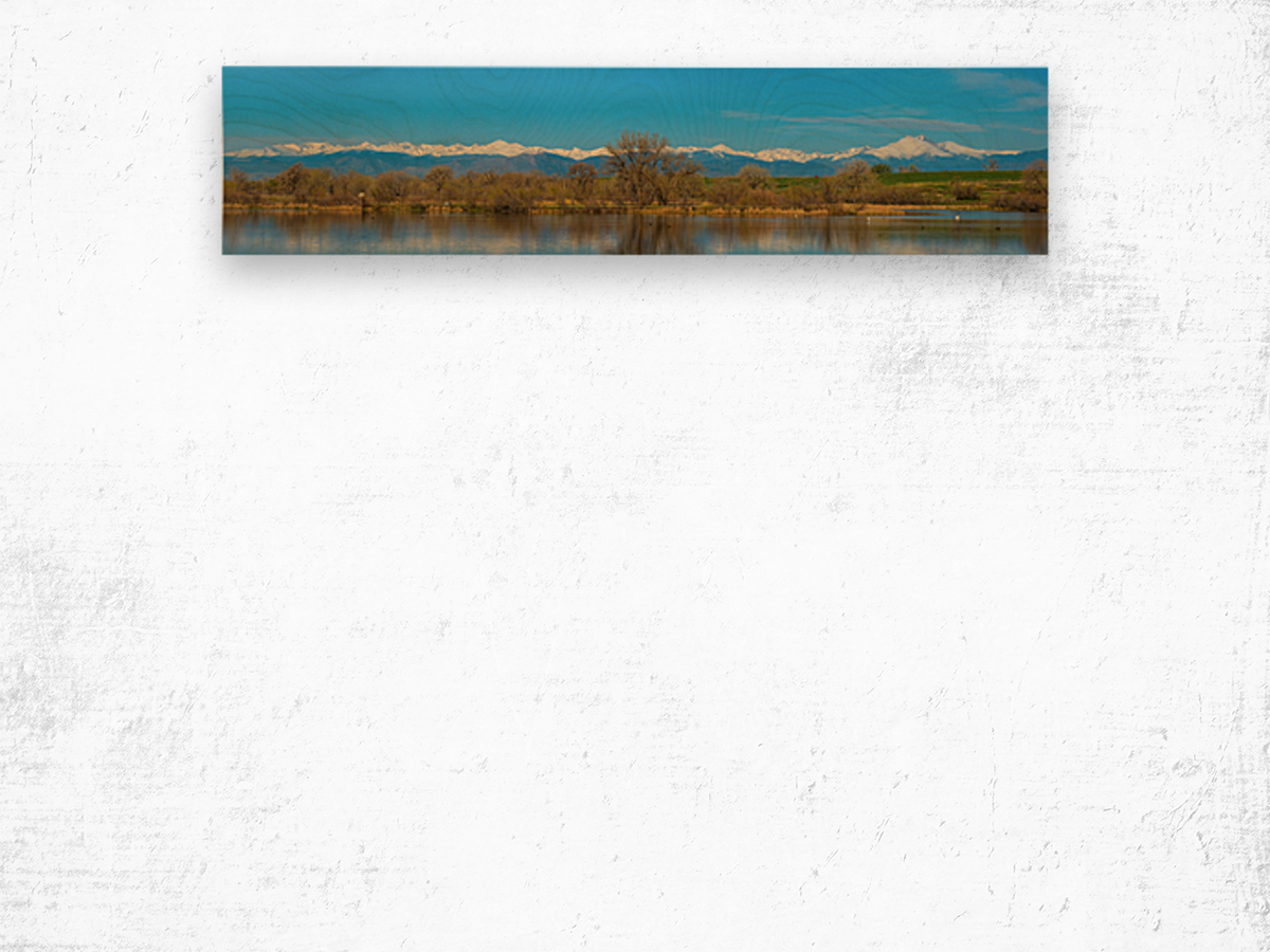 Colorado Rocky Mountain Front Range Panoramic Wood print