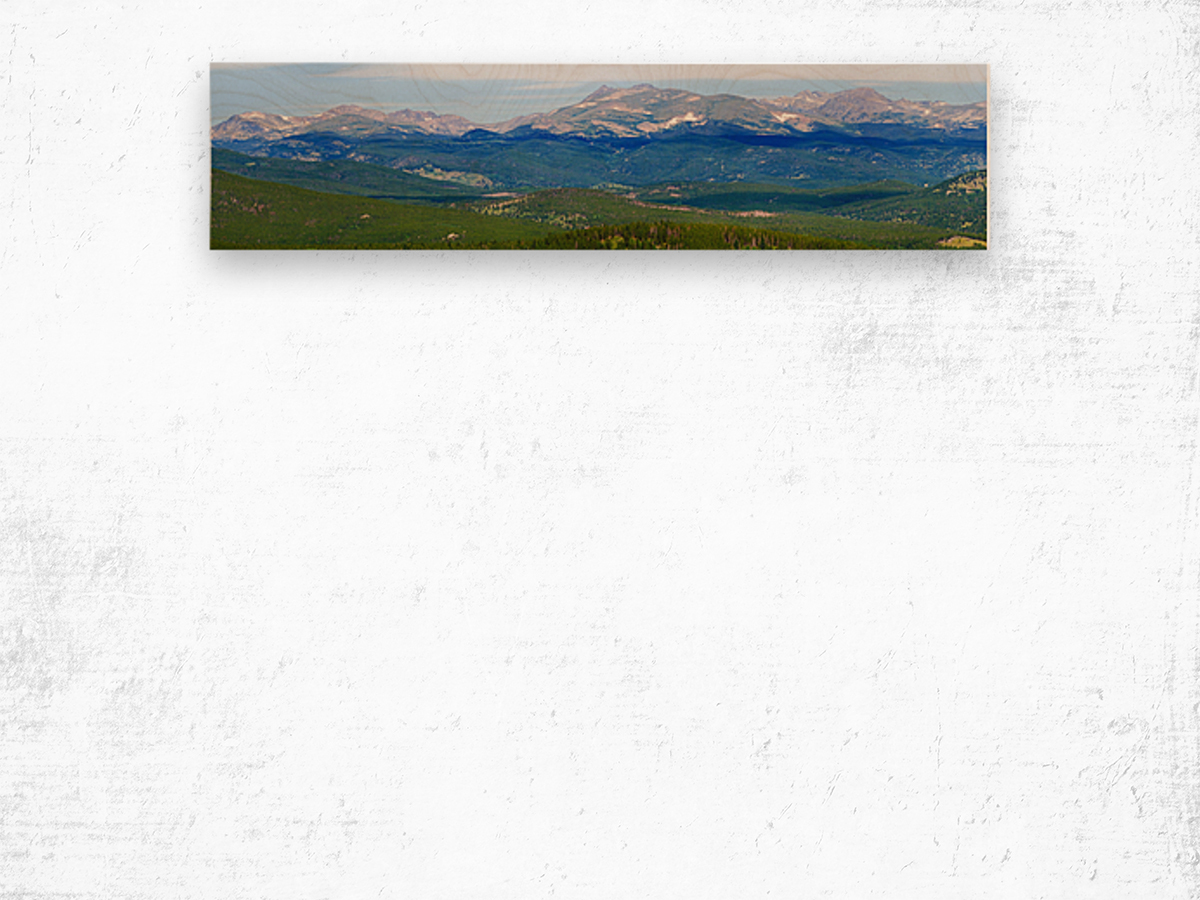 Colorado Continental Divide Panoramic Summer View Wood print